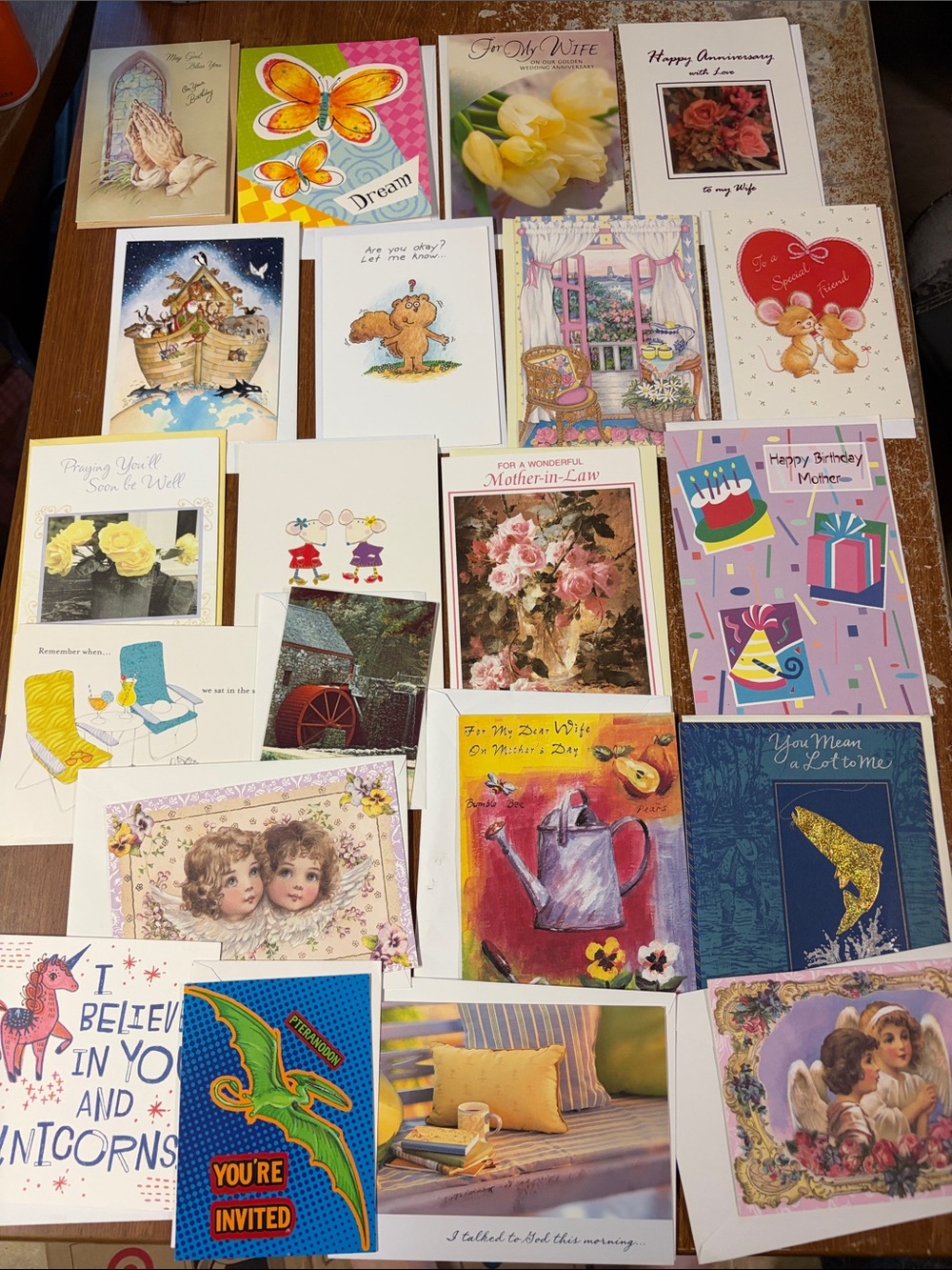 Assorted Greeting Card Lot - Colorful Mixed Designs